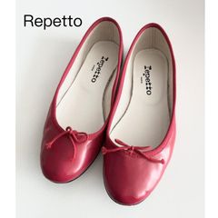 Repetto 赤 フラットシューズ リボン付き repetto❤レペット リボン フラットシューズ バレエシューズ