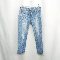 ◇ Θ SOMETHING サムシング デニムパンツ サイズ25×29 インディゴブルー レディース E  【1502030014167】