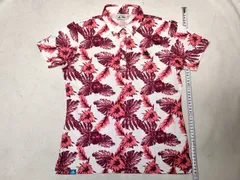 アディダスadidas☆ポロシャツ☆Mサイズ☆レディースゴルフウェア☆赤系☆テーラーメイド製☆GOLF WEAR☆速乾