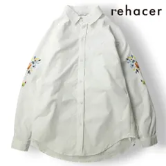 新品未使用 rehacer レアセル 2023ss 花柄 フラワープリント ワイドシルエット ドルマンスリーブ 長袖シャツ 白 M【参考価格￥13,800-】のサムネイル