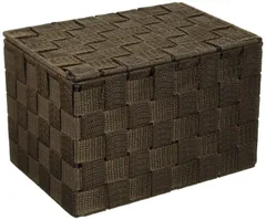 【在庫処分】58-81DBR ふた付き23cm PPバスケット