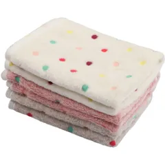 【在庫セール】Bidason ペット ブランケット マット 3枚セット 布団 可愛い ひざ掛け スクエア型 リバーシブル ふわふわ ソフト 暖かい サンゴフリース 洗える 多機能 タオル 犬 猫 兼用 毛布 秋 冬