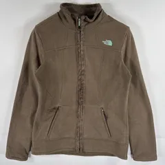古着 ザ・ノースフェイス THE NORTH FACE フルジップフリースジャケット ワンポイントロゴ ボア アウトドア M  ブラウン系 レディース