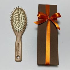 uffy スカルプブラシ 24金メッキヘアブラシ 木製 - メルカリ