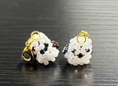ビーズチャーム　2個セット　シマエナガ②