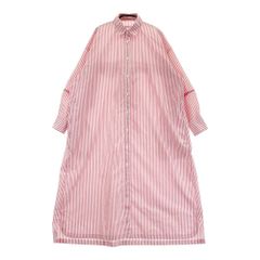 サイズ：0 PEARLY GATES パーリーゲイツ 2023年モデル 長袖 ロングワンピース ストライプ柄 レッド系 [240101436429] ゴルフウェア レディース ストスト