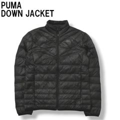 【ロゴ入り】 プーマ PUMA ダウン ジャケット L 総柄 ブラック スポーツ ウェア