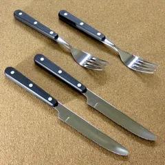 ステーキナイフ・新品未使用　6本・レトロ　昭和35年（ステンレススチール） Amazon.co.jp: キッチンナイフ 6本 - イタリア製 ステンレス