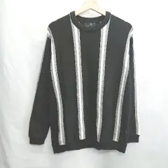 ◇ ⊇ Bershka ベルシュカ ストライブ 長袖 ニット サイズS ブラック系 メンズ E  【1502060034395】のサムネイル