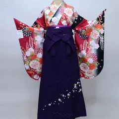 二尺袖 着物 袴 フルセット 長襦袢も含む（半衿付 着物専用）百花繚乱 卒業式にどうぞ！ 袴変更可 袴 袴セット NO23698