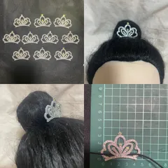 新体操　ダンス　ラインストーン付きソフトティアラ10個セット