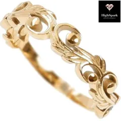 大人気 ハワイアンジュエリー リング K14 指輪 スチールシルバー