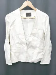 ◇ ⊂ TOMORROWLAND リネン　ノーカラー 長袖 ジャケット サイズ36 アイボリー レディース P  【1411070000798】