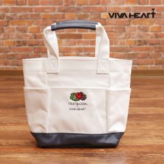 VIVA HEART/カートバッグ 013-88206  FRUIT OF THE LOOM フルーツ ロゴ ファスナー開閉 ゴルフ ビバハート 新品/白/ホワイト/ki251/
