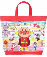 アンパンマン ビーチバッグ プールバッグ スイミング 大きめ レッスンバッグ 子供 幼稚園 トートバッグ プールバック ビニール 透明 あんぱんまん