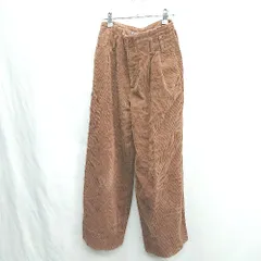 ◇ ⊇ ZARA ザラ コーデュロイ ワイドパンツ サイズM ブラウン レディース E  【1412090056000】