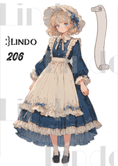 コラージュ素材　人物ステッカー　女の子　A6サイズ　5枚入り　シール　ノーカット　206
