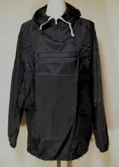 【タイムセール！】【レディス　ヤッケ　黒無地】【春、防寒レイヤード、サバイバル】撥水加工の無地プルオーバーパーカ＜黒：Ｍ・Ｌ・ＬＬ＞1000【ポケッタブルヤッケ】【ポンチョ】【カッパ】【雨具】【レインポンチョ】【山ガール】【釣り女】【２Ｌサイズ】