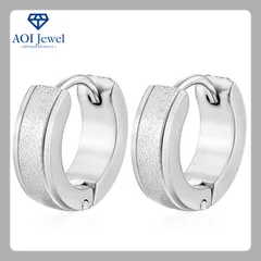 【送料無料！】ピアス レディース メンズ チタン リング フープ キャッチレス シンプル 両耳セット (直径：9mm) シルバー [PM003]