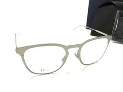 ■新品同様■ DIOR HOMME ディオールオム 0214 メガネ 眼鏡 メンズ レディース シルバー系 AU1209のサムネイル