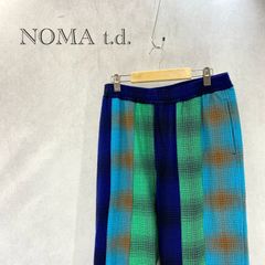 NOMA t.d. ノーマ ティーディー for LA BOUCLE ラブークル 別注 オンブレ チェック パッチワーク パンツ ボトムス 2 M ブルー系 メンズ