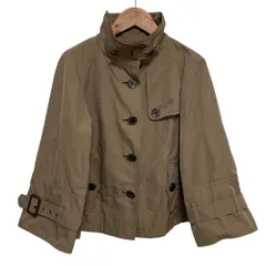 美品 BURBERRY LONDON バーバリー ショートトレンチコート サイズ40 ブラウン レディース 古着 中古 USED