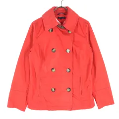 TOMMY HILFIGER トミーヒルフィガー 長袖 ショート丈 トレンチコート M オレンジ レディース 古着