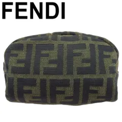 FENDI ポーチ　小物入れ フェンディ FENDI ズッカ柄 ポーチ 小物入れ ブラウン ナイロン