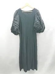 ◇ ⊂ ROPE' ロペ 綿 長袖 ロング ワンピース サイズ38 ブラック レディース E  【1503060025949】