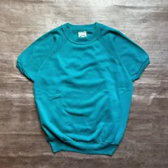 90年代 J.E.MORGAN 無地 ブランク 半袖 スウェット ターコイズ USA製