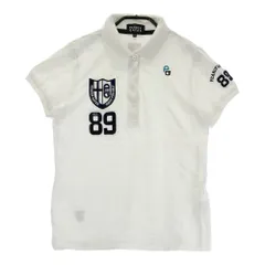 サイズ：0 PEARLY GATES パーリーゲイツ  半袖ポロシャツ ニコちゃん  ホワイト系 [240101355590]# ゴルフウェア レディース ストスト