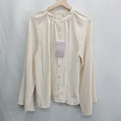 ◇ ⊂ ◎●未使用● mily bilet シアー 長袖 ブラウス サイズL ベージュ レディース E  【1501230006118】