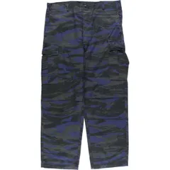 古着 ギリシャ軍 迷彩柄 リザードカモ リップストップ ミリタリー カーゴパンツ メンズL相当/eaa535988