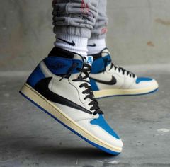 Travis Scott × Fragment × Nike Air Jordan 1 Retro High OG SP Military BlueDH3227-105