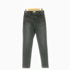 ヤヌーク YANUK 23AW RUTH ハイウエスト スリムテーパード デニムパンツ ジーンズ 25 黒 ブラック /AT ■OS