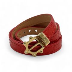 Louis Vuitton ルイ ヴィトン モノグラム ヴェルニトリプルトゥール ブレスレット 赤