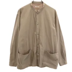 BEAUTY＆YOUTH ビューティーアンドユース 長袖 ノーカラー シャツ M ブラウン ユナイテッドアローズ メンズ 古着