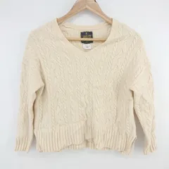 ◇ URBAN RESEARCH ハミルトンウール混 ケーブル編み 長袖 ニット セーター サイズONE アイボリー系 レディース P  【1306120012053】