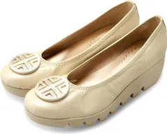 ファーストコンタクト パンプス 痛くない バックル 歩きやすい ヒール 黒 靴 ウエッジ ソール 美脚 厚底 ラウンドトゥ 仕事 コンフォート シューズ nc39001 アイボリー（）  24.0cm