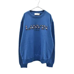 LANVIN (ランバン) 22AW フロントロゴ刺繍プルオーバースウェットシャツ ブルー RM-SS0001-J209-A22のサムネイル