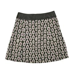 TRUSSARDI トラサルディ 合成皮革 レザー切替 総柄 台形 スカート サイズ 42 /レディース/日本製
