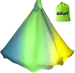GiGant ギグアント エアリアルヨガ 専用 5ｍx2.8ｍ ハンモック 単体 空中ヨガ 反重力 エクササイズ エアロ 国内品( ライムレモン)