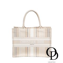 【ODAFUKU】【おだ福】【オダフク】【おだふく】 【中古】ディオール Dior ブックトート Book Tote ミディアム Medium D-LITE レディース