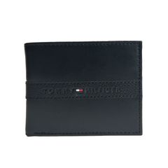 トミー ヒルフィガー TOMMY HILFIGER 二つ折り財布 レザー ロゴ メンズ 31TL130088 001 BLACK