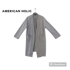 31-00186 AMERICAN HOLIC アメリカンホリック ロングカーディガン レディース FREEサイズ グレー