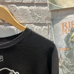 古着  L Reebok NHL ブラック  プリント　ロングTシャツ