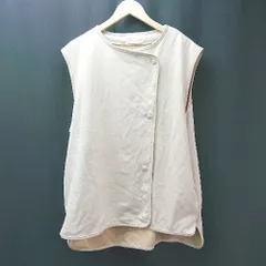 ◇ Chaco closet ノーカラー スリーブレス かわいい スウェード ベスト サイズF アイボリー レディース E  【1308290044438】