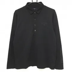 キャロウェイ 長袖ポロシャツ 黒 地模様  メンズ L ゴルフウェア Callaway