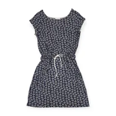 agnès b. アニエスベー 花冠 花柄 総柄 ストレッチ レーヨン 半袖 ワンピース 3 /ネイビー/レディース