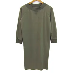 ジュンコシマダ ワンピース 長袖 裏起毛 ブランド トップス PART2 レディース Lサイズ カーキ JUNKO SIMADA 【中古】